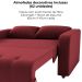 Sofa Cama 2 Lugares 138 cm Amora New Veludo E432 Vermelho Milani Store
