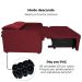 Sofa Cama 2 Lugares 138 cm Amora New Veludo E432 Vermelho Milani Store