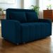 Sofa Cama 2 Lugares 138 cm Amora New Veludo E433 Azul Milani Store
