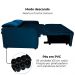 Sofa Cama 2 Lugares 138 cm Amora New Veludo E433 Azul Milani Store