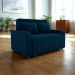 Sofa Cama 2 Lugares 138 cm Amora New Veludo E433 Azul Milani Store