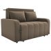 Sofa Cama 2 Lugares 138 cm Amora New Veludo E434 Marrom Claro Milani Store