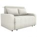 Sofa Cama 2 Lugares 138 cm Amora Tecido Boucle F492 Natural Milani Store