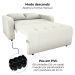 Sofa Cama 2 Lugares 138 cm Amora Tecido Boucle F492 Natural Milani Store
