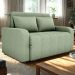 Sofa Cama 2 Lugares 138 cm Amora Tecido Boucle F494 Oliva Milani Store