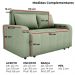 Sofa Cama 2 Lugares 138 cm Amora Tecido Boucle F494 Oliva Milani Store