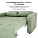 Sofa Cama 2 Lugares 138 cm Amora Tecido Boucle F494 Oliva Milani Store