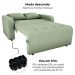 Sofa Cama 2 Lugares 138 cm Amora Tecido Boucle F494 Oliva Milani Store