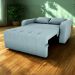 Sofa Cama 2 Lugares 138 cm Amora Tecido Boucle F495 Azul Milani Store