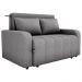 Sofa Cama 2 Lugares 138 cm Amora Tecido Boucle F497 Cinza Milani Store