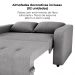 Sofa Cama 2 Lugares 138 cm Amora Tecido Boucle F497 Cinza Milani Store