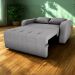 Sofa Cama 2 Lugares 138 cm Amora Tecido Boucle F497 Cinza Milani Store