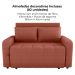 Sofa Cama 2 Lugares 138 cm Amora Tecido Pompeia G500 Terracota Milani Store