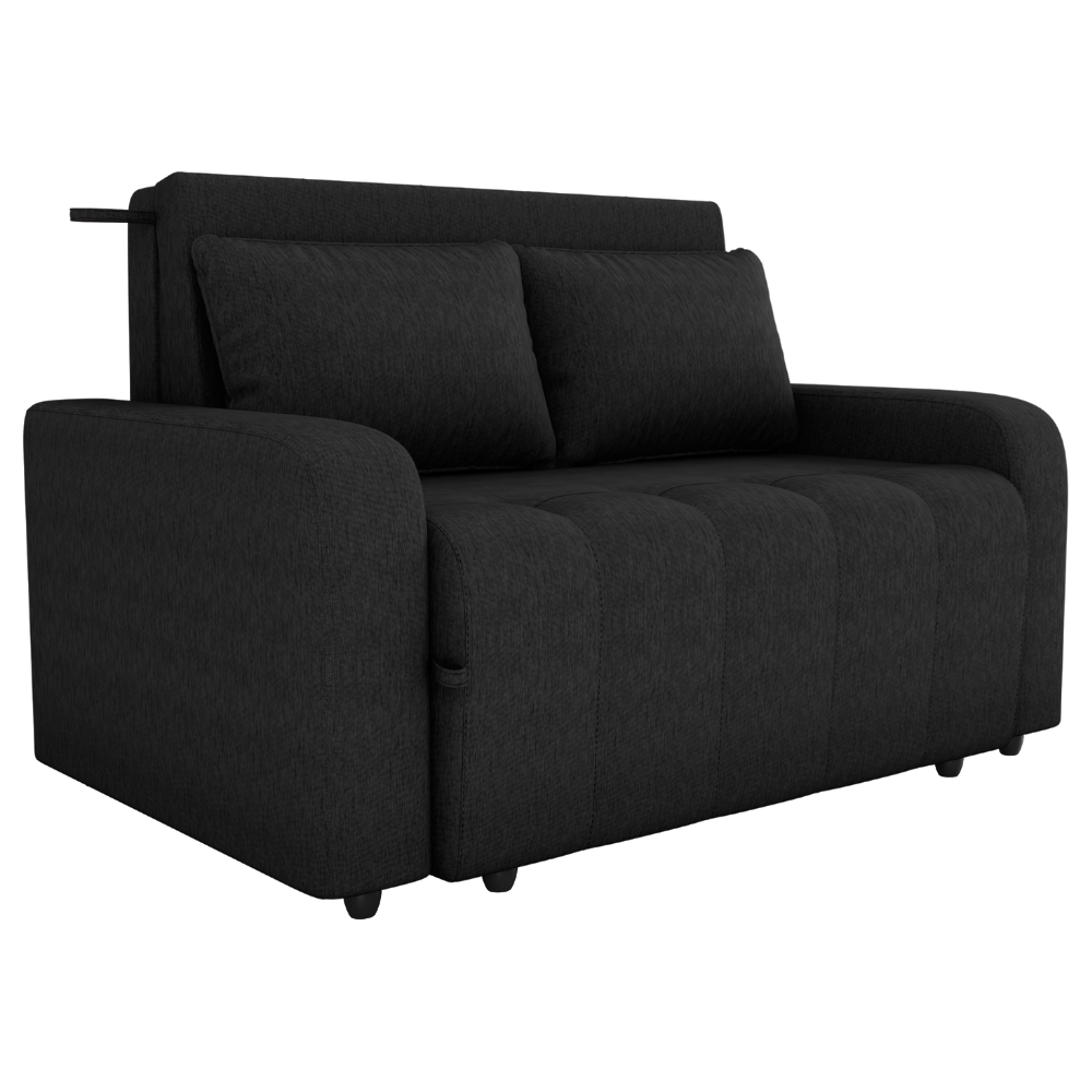 Sofa Cama 2 Lugares 138 cm Amora Tecido Pompeia G501 Chumbo Milani Store
