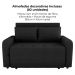 Sofa Cama 2 Lugares 138 cm Amora Tecido Pompeia G501 Chumbo Milani Store