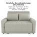 Sofa Cama 2 Lugares 138 cm Amora Tecido Pompeia G504 Bege Milani Store