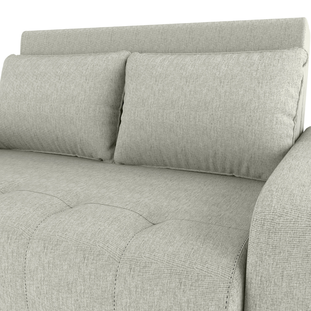 Sofa Cama 2 Lugares 138 cm Amora Tecido Pompeia G504 Bege Milani Store