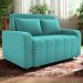 Sofa Cama 2 Lugares 138 cm Amora Veludo Deluxe Sofistic Verde Milani Store