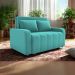 Sofa Cama 2 Lugares 138 cm Amora Veludo Deluxe Sofistic Verde Milani Store