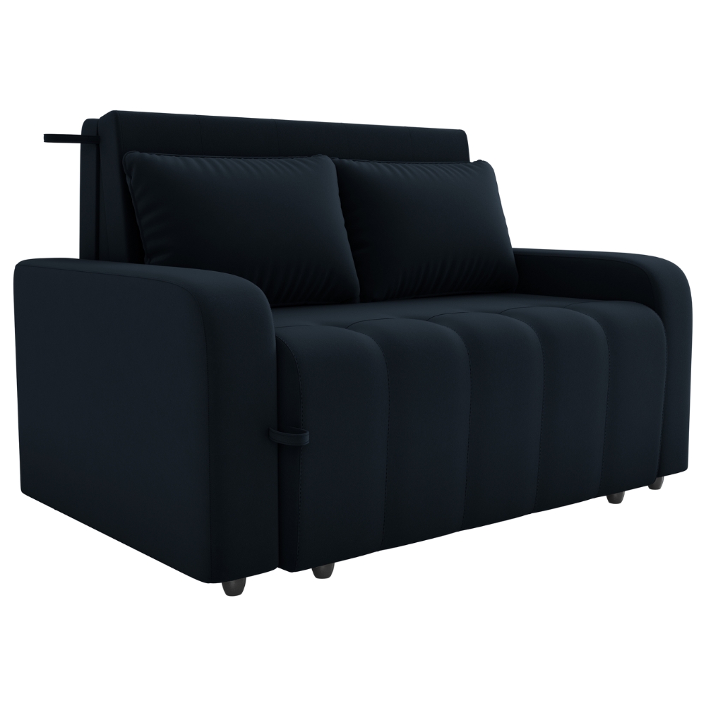 Sofa Cama 2 Lugares 138 cm Amora Veludo Inca E451 Preto Milani Store