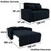 Sofa Cama 2 Lugares 138 cm Amora Veludo Inca E451 Preto Milani Store
