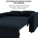 Sofa Cama 2 Lugares 138 cm Amora Veludo Inca E451 Preto Milani Store