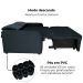 Sofa Cama 2 Lugares 138 cm Amora Veludo Inca E451 Preto Milani Store
