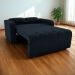 Sofa Cama 2 Lugares 138 cm Amora Veludo Inca E451 Preto Milani Store