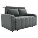 Sofa Cama 2 Lugares 138 cm Amora Veludo Maserati Chumbo Milani Store