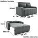 Sofa Cama 2 Lugares 138 cm Amora Veludo Maserati Chumbo Milani Store