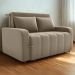 Sofa Cama 2 Lugares 138 cm Amora Veludo Maserati Marrom Claro Milani Store