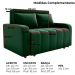 Sofa Cama 2 Lugares 138 cm Amora Veludo Maserati Verde Milani Store