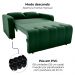 Sofa Cama 2 Lugares 138 cm Amora Veludo Maserati Verde Milani Store