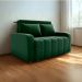 Sofa Cama 2 Lugares 138 cm Amora Veludo Maserati Verde Milani Store