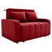 Sofa Cama 2 Lugares 138 cm Amora Veludo Maserati Vermelho Milani Store