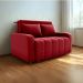 Sofa Cama 2 Lugares 138 cm Amora Veludo Maserati Vermelho Milani Store