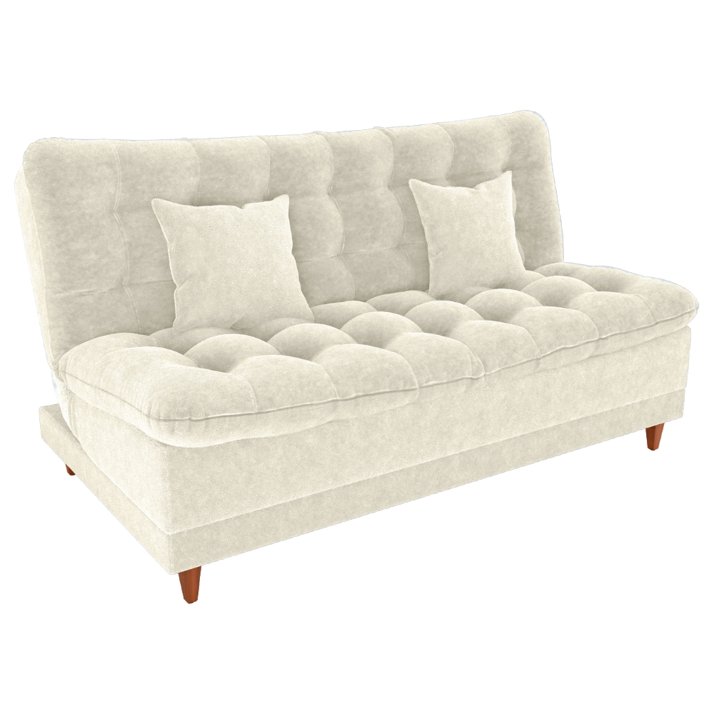 Sofa Cama 2 Lugares 185 cm Duda Tecido Boucle F492 Natural Milani Store