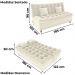 Sofa Cama 2 Lugares 185 cm Duda Tecido Boucle F492 Natural Milani Store
