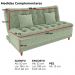 Sofa Cama 2 Lugares 185 cm Duda Tecido Boucle F494 Oliva Milani Store