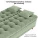 Sofa Cama 2 Lugares 185 cm Duda Tecido Boucle F494 Oliva Milani Store