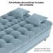 Sofa Cama 2 Lugares 185 cm Duda Tecido Boucle F495 Azul Milani Store