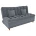 Sofa Cama 2 Lugares 185 cm Duda Tecido Boucle F497 Cinza Milani Store