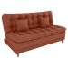 Sofa Cama 2 Lugares 185 cm Duda Tecido Pompeia G500 Terracota Milani Store