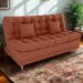 Sofa Cama 2 Lugares 185 cm Duda Tecido Pompeia G500 Terracota Milani Store
