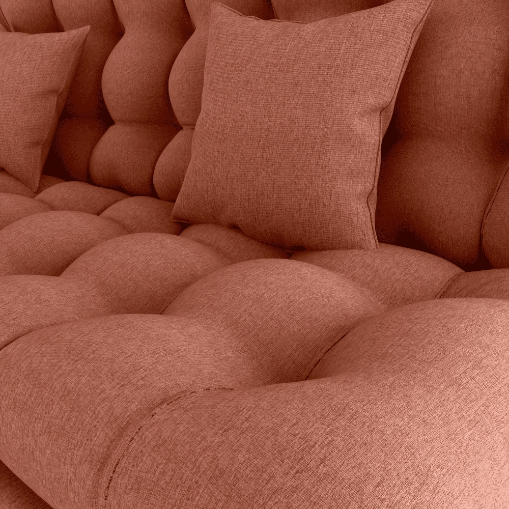 Sofa Cama 2 Lugares 185 cm Duda Tecido Pompeia G500 Terracota Milani Store