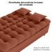 Sofa Cama 2 Lugares 185 cm Duda Tecido Pompeia G500 Terracota Milani Store