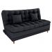 Sofa Cama 2 Lugares 185 cm Duda Tecido Pompeia G501 Chumbo Milani Store