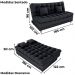 Sofa Cama 2 Lugares 185 cm Duda Tecido Pompeia G501 Chumbo Milani Store