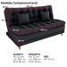 Sofa Cama 2 Lugares 185 cm Duda Tecido Pompeia G501 Chumbo Milani Store
