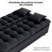 Sofa Cama 2 Lugares 185 cm Duda Tecido Pompeia G501 Chumbo Milani Store